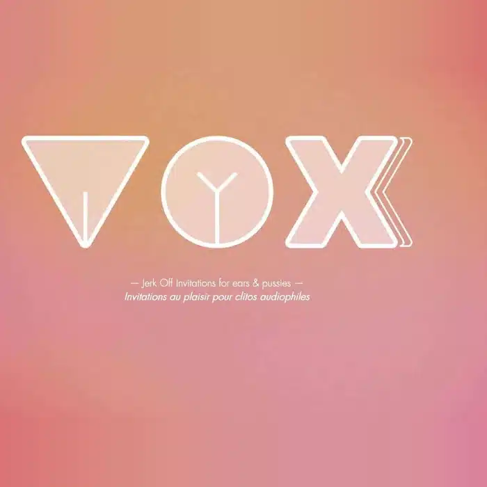 Pochette de Voxxx : le logo blanc sur un fond rose orangé